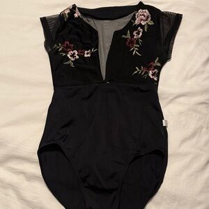 Floral Embroidered Class in leotard